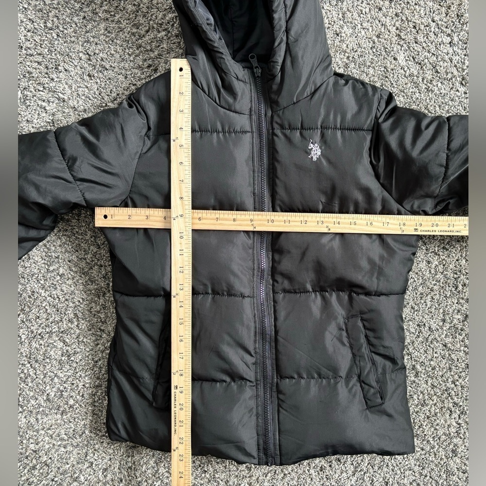 U.S. Polo Assn. Black Puffer Jacket size Small - Picture 3 of 9